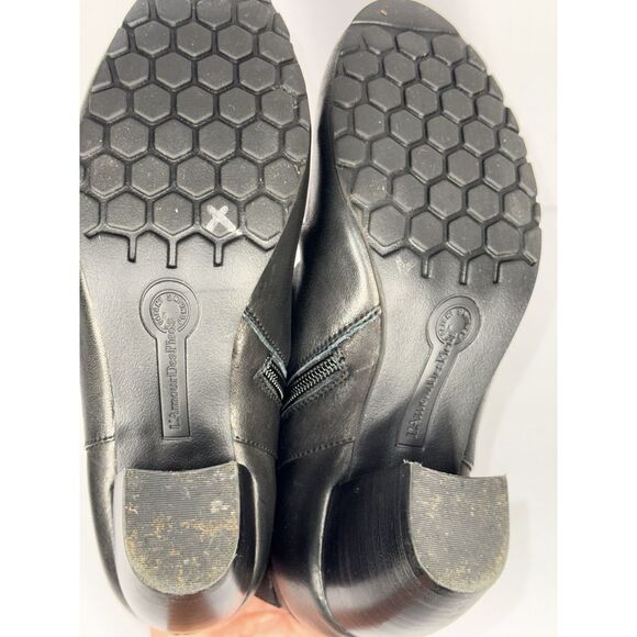 L'Amour Des Pieds Black Leather Ankle Boots Buttery Soft Bootie Buckle Block 6.5 - Picture 10 of 16